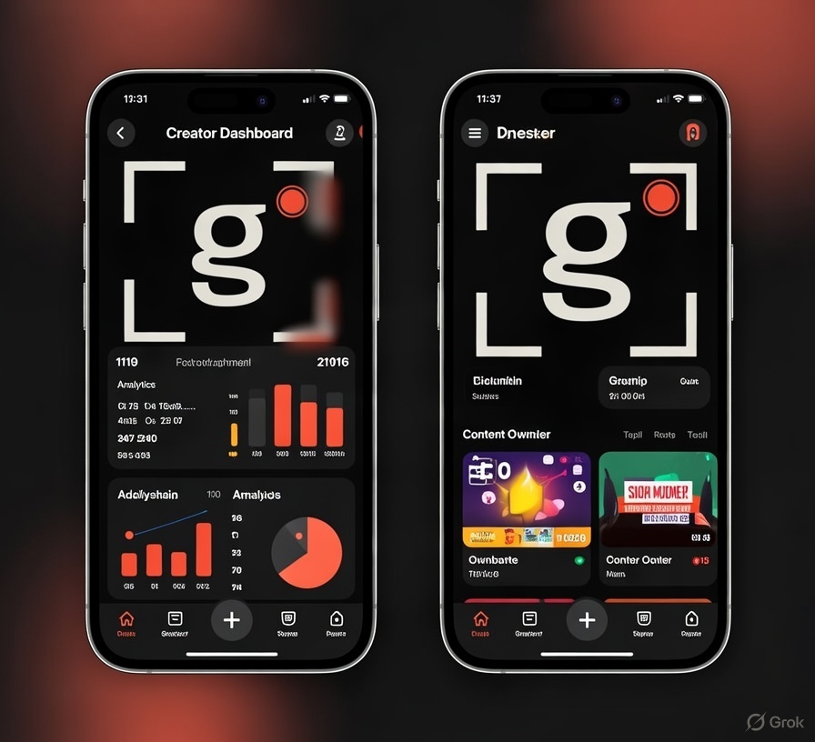 Creator dashboard showing ownership and analytics